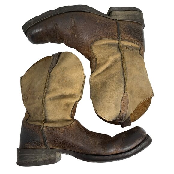 ARIAT Mens Rambler Brown Square Toe SZ 10 EE Wide Western Cowboy Boots 10002317 - Picture 4 of 8